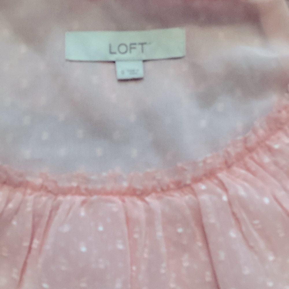 LOFT Clip Dot Ruffle Shell - Picture 5 of 6